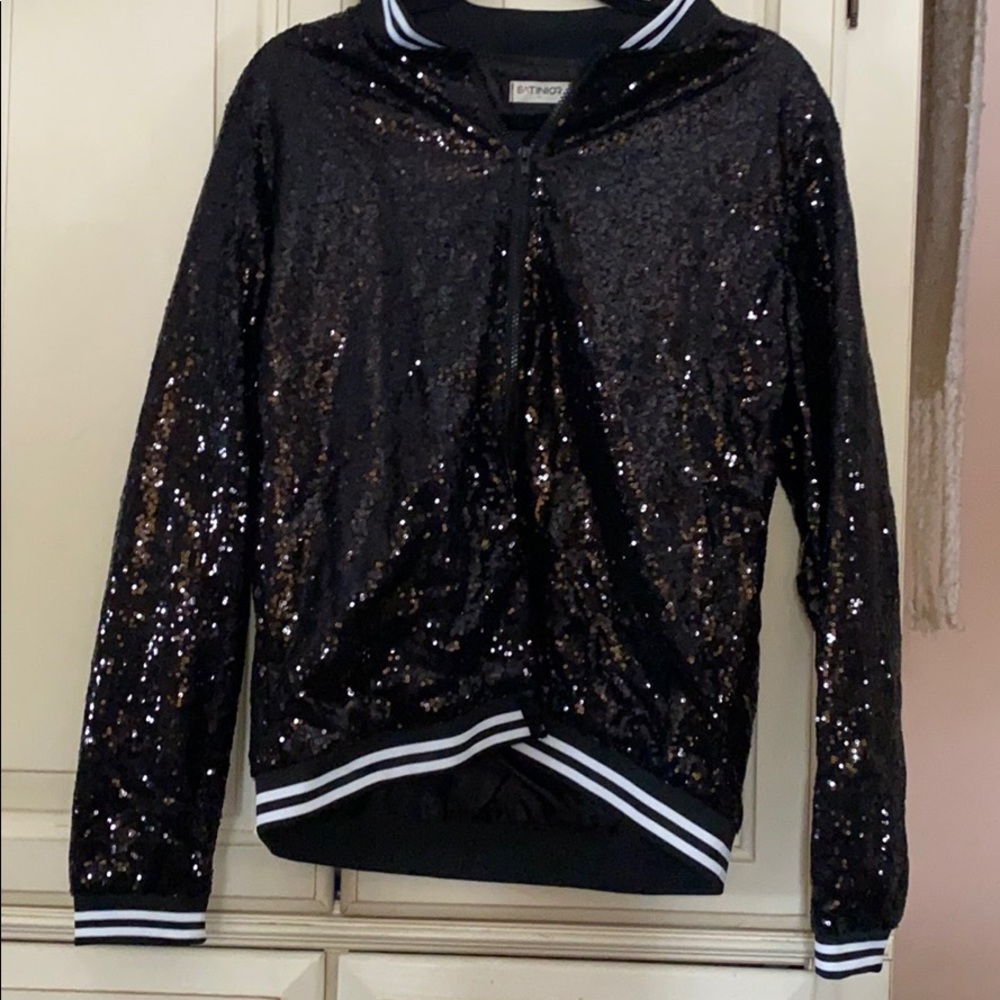 Sequin zip-up